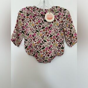 New Baby Tullabee Organic Ruffle Collar Bubble